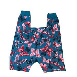 Hanna Andersson Blue & Pink Butterfly Print Pajama Pants Youth Size 12